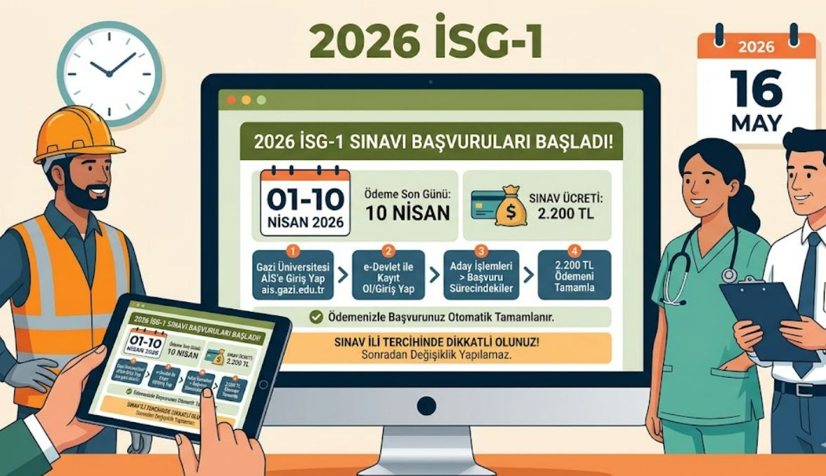 2026 İSG/1 Sınav Ücreti Ödeme Süreci Başladı: İşte Başvuru Detayları